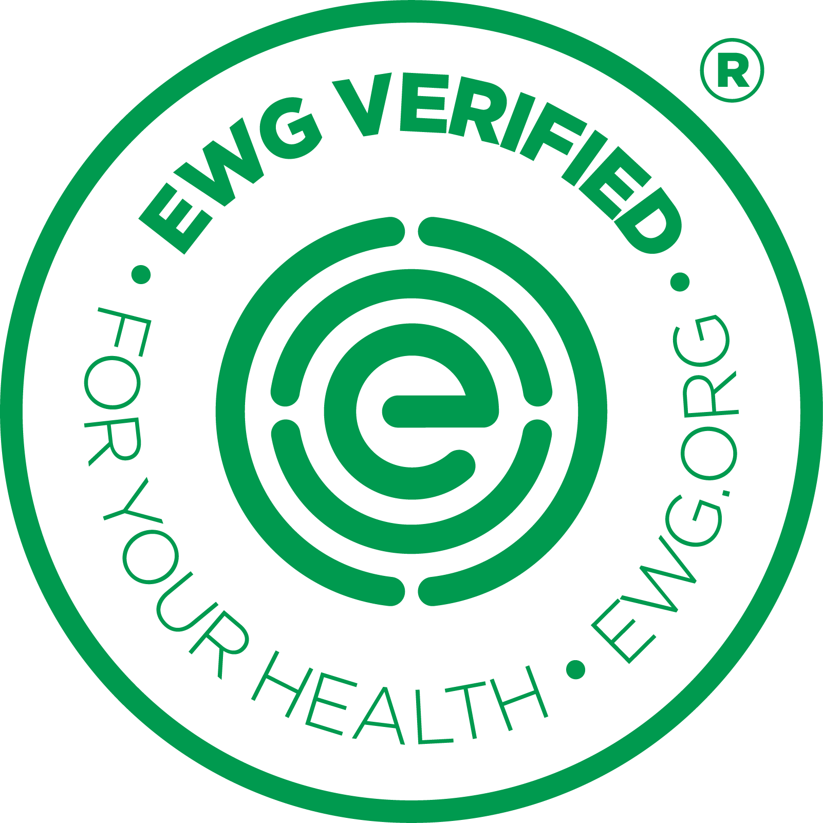 The EWG Verified logo stating for your health and EWG.ORG